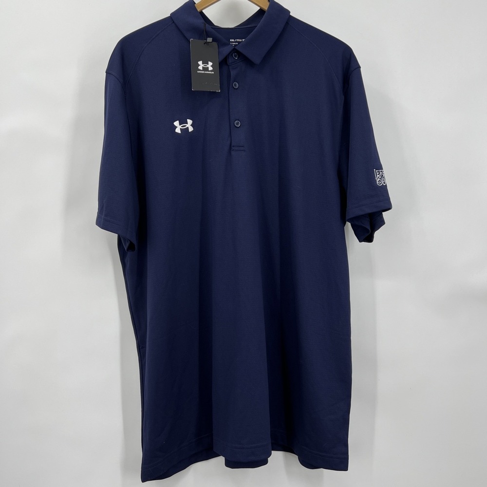 Under Armour‎ Men's Tech UA Golf Polo Shirt Navy Blue "Jefferson Bourbon" XXL